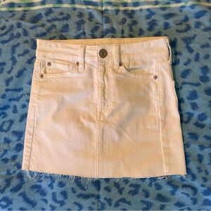American Eagle Outfitters White Denim Mini Skirt